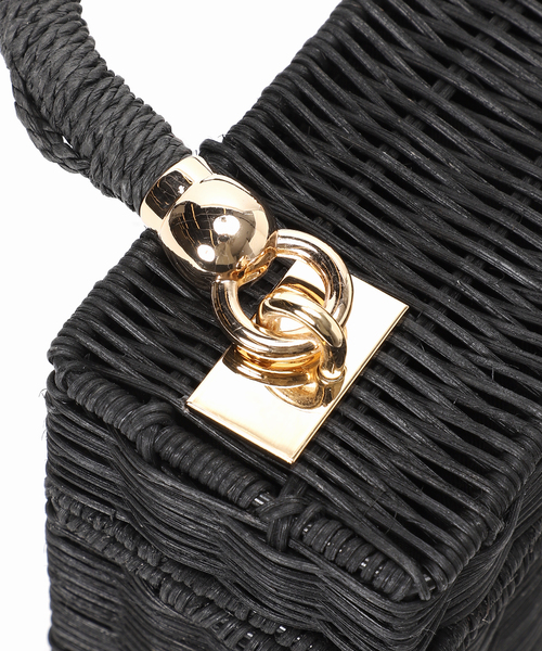 B.C STOCK（ベーセーストック）の「ボックスカゴBAG（かごバッグ・レディース・ブラック/ベージュ・FREE）」の20枚目の写真