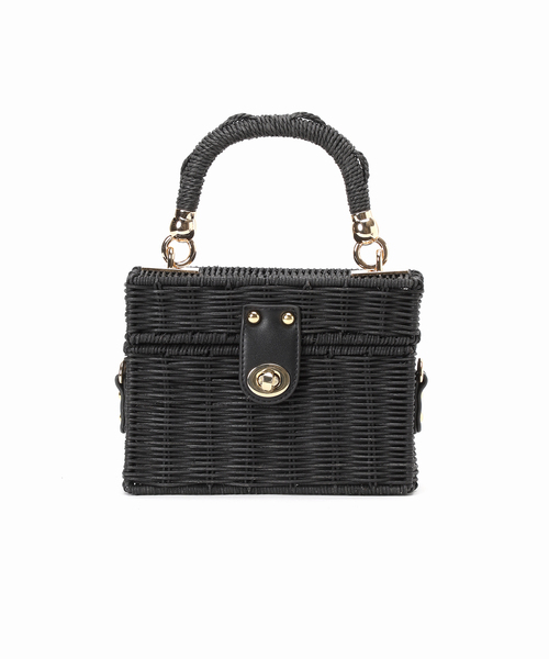 B.C STOCK（ベーセーストック）の「ボックスカゴBAG（かごバッグ・レディース・ブラック/ベージュ・FREE）」の22枚目の写真