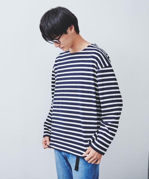 coen（コーエン）の「マリンボーダーロングスリーブTシャツ（Tシャツ/カットソー・メンズ・ブラウン/ネイビー・SMALL/X-LARGE/LARGE/MEDIUM）」の3枚目の写真