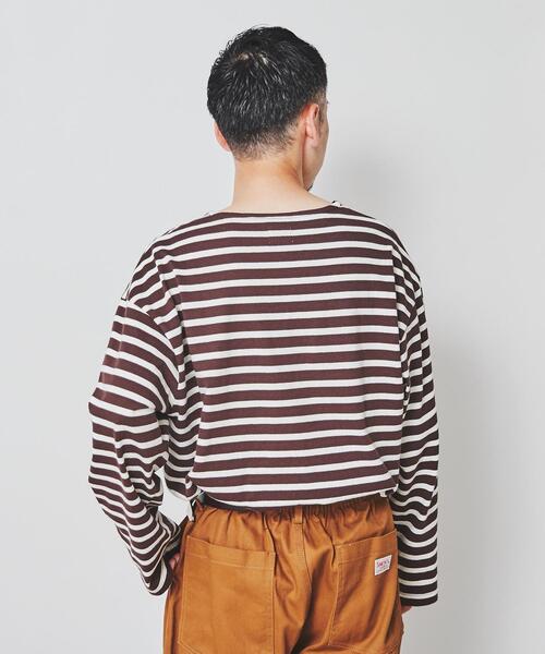 coen（コーエン）の「マリンボーダーロングスリーブTシャツ（Tシャツ/カットソー・メンズ・ブラウン/ネイビー・SMALL/X-LARGE/LARGE/MEDIUM）」の14枚目の写真