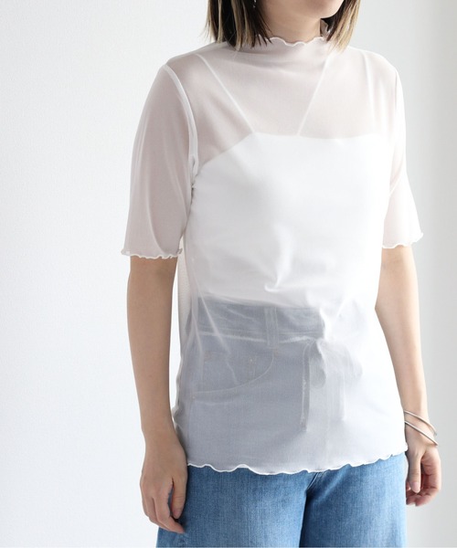 cepo(セポ)の「ボトルネック シアーインナートップス(Tシャツ/カットソー・レディース・オフホワイト/グリーン/チャコール・M)」の18枚目の写真
