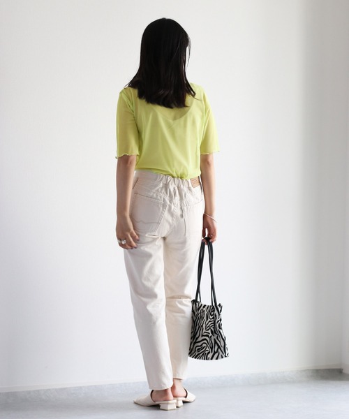 cepo(セポ)の「ボトルネック シアーインナートップス(Tシャツ/カットソー・レディース・オフホワイト/グリーン/チャコール・M)」の19枚目の写真