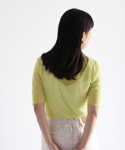 cepo(セポ)の「ボトルネック シアーインナートップス(Tシャツ/カットソー・レディース・オフホワイト/グリーン/チャコール・M)」の11枚目の写真