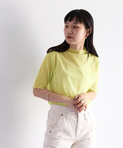 cepo(セポ)の「ボトルネック シアーインナートップス(Tシャツ/カットソー・レディース・オフホワイト/グリーン/チャコール・M)」の21枚目の写真
