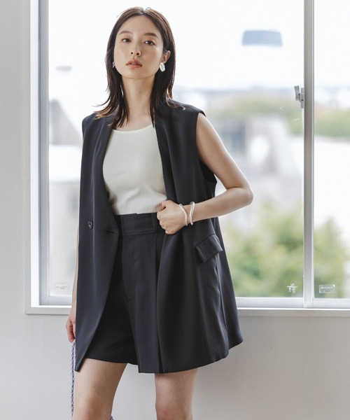 Andemiu（アンデミュウ）の「アソートタックショートパンツ299236（その他パンツ・レディース・ブラック/チャコールグレー/ベージュ/オレンジ・FREE）」の5枚目の写真
