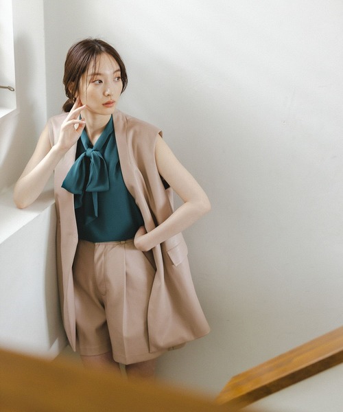 Andemiu（アンデミュウ）の「アソートタックショートパンツ299236（その他パンツ・レディース・ブラック/チャコールグレー/ベージュ/オレンジ・FREE）」の8枚目の写真