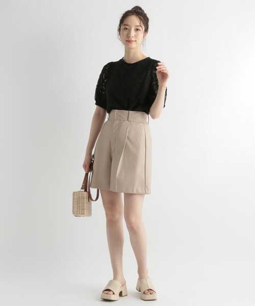 Andemiu（アンデミュウ）の「アソートタックショートパンツ299236（その他パンツ・レディース・ブラック/チャコールグレー/ベージュ/オレンジ・FREE）」の15枚目の写真