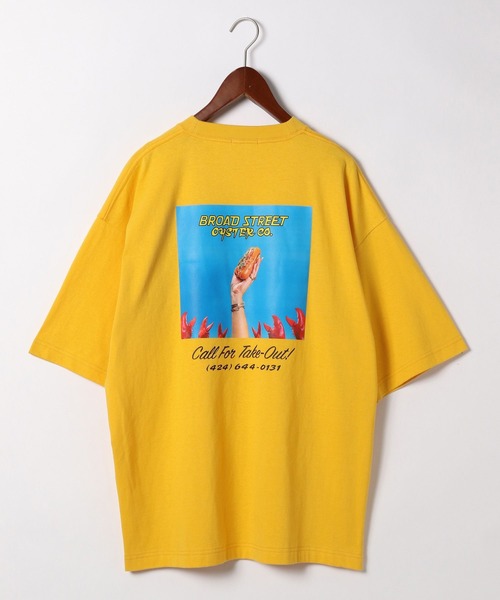 niko and...（ニコアンド）の「【LA FOOD SHOP】Broad Street Oyster Co.コラボTシャツ（Tシャツ/カットソー・メンズ・イエロー/ブルー・MEDIUM/LARGE）」の7枚目の写真