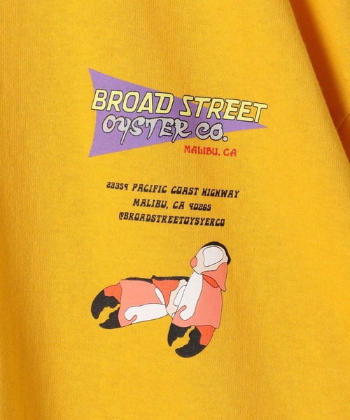 niko and...（ニコアンド）の「【LA FOOD SHOP】Broad Street Oyster Co.コラボTシャツ（Tシャツ/カットソー・メンズ・イエロー/ブルー・MEDIUM/LARGE）」の3枚目の写真