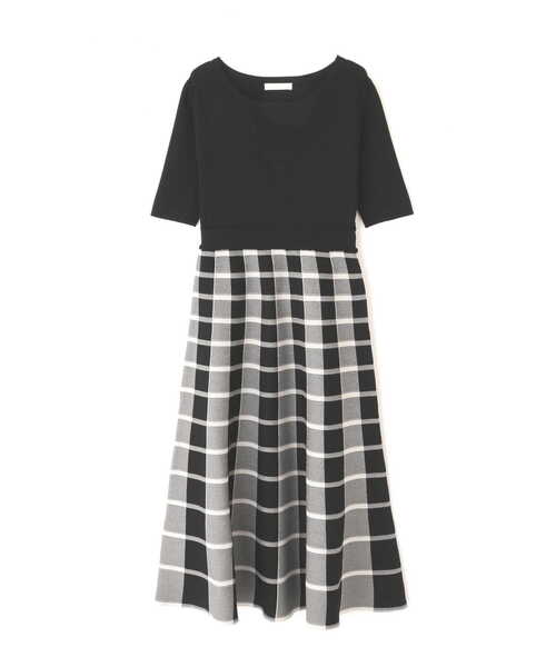 PROPORTION BODY DRESSING（プロポーションボディドレッシング）の「ポリエステルチェックニットワンピース / 1212240707（ワンピース・レディース・ブラック/ブラウン・SMALL/MEDIUM）」の21枚目の写真