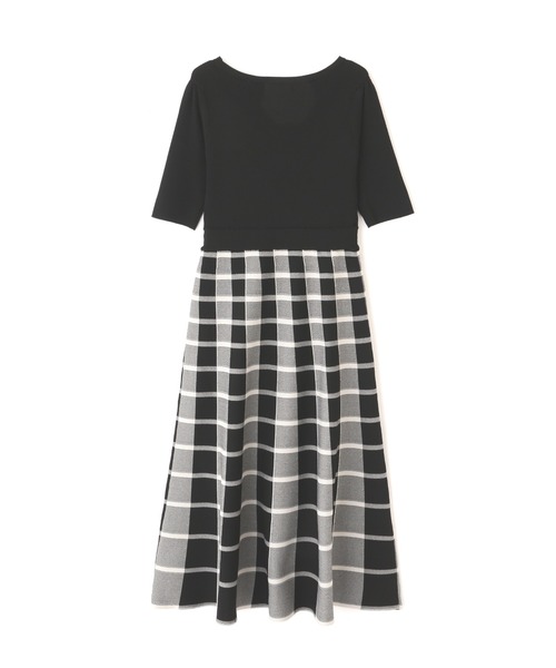 PROPORTION BODY DRESSING（プロポーションボディドレッシング）の「ポリエステルチェックニットワンピース / 1212240707（ワンピース・レディース・ブラック/ブラウン・SMALL/MEDIUM）」の9枚目の写真