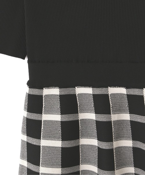 PROPORTION BODY DRESSING（プロポーションボディドレッシング）の「ポリエステルチェックニットワンピース / 1212240707（ワンピース・レディース・ブラック/ブラウン・SMALL/MEDIUM）」の15枚目の写真