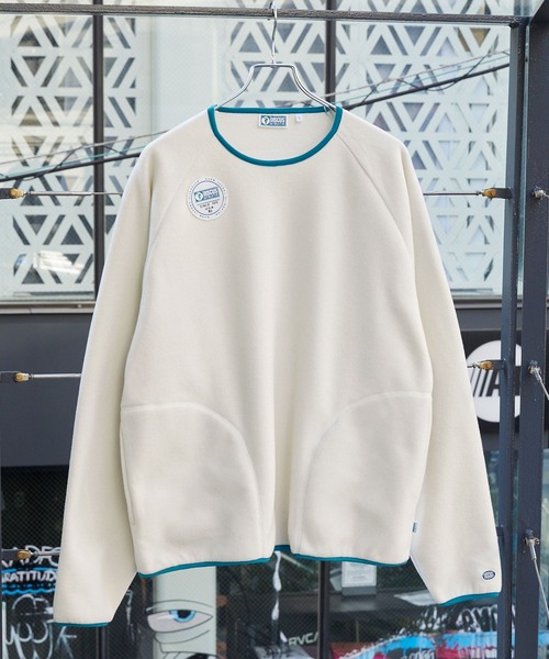 DISCUS ATHLETIC（ディスカス　アスレチック）の「DISCUS ATHLETIC/ディスカス アスレチック フリースラグランクルーオーバーサイズスウェット（スウェット・メンズ・オートミール/オフホワイト/カーキ/サックスブルー/アイボリー系/ブラック/カーキ系/マスタード・L/XL/M）」の9枚目の写真