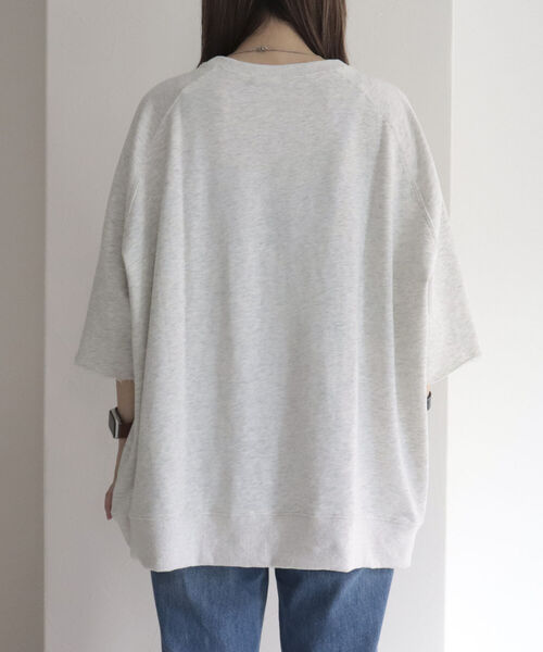 fredy repit（フレディレピ）の「6分袖裏毛プリントスウェット（スウェット・レディース・ライトグレー/ネイビー/グレー・38）」の12枚目の写真