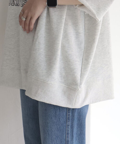 fredy repit（フレディレピ）の「6分袖裏毛プリントスウェット（スウェット・レディース・ライトグレー/ネイビー/グレー・38）」の16枚目の写真