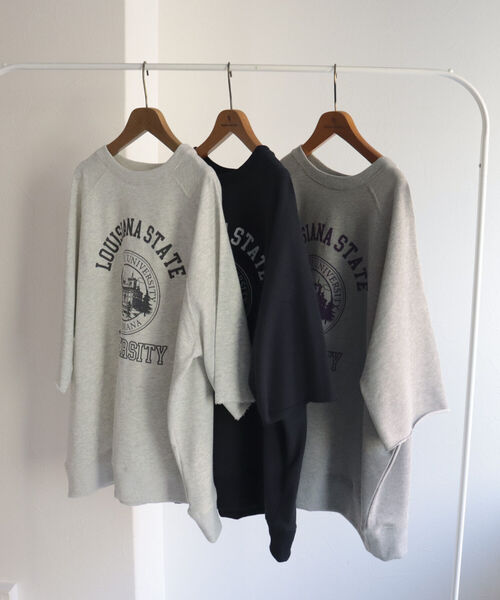 fredy repit（フレディレピ）の「6分袖裏毛プリントスウェット（スウェット・レディース・ライトグレー/ネイビー/グレー・38）」の17枚目の写真