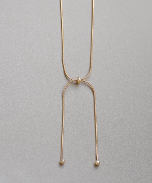 IAMUSE（アイアミューズ）の「【IAMUSE】金属アレルギー対応 スネークチェーンチョーカー2WAYネックレス S0747（ネックレス・レディース・ゴールド・FREE）」の12枚目の写真