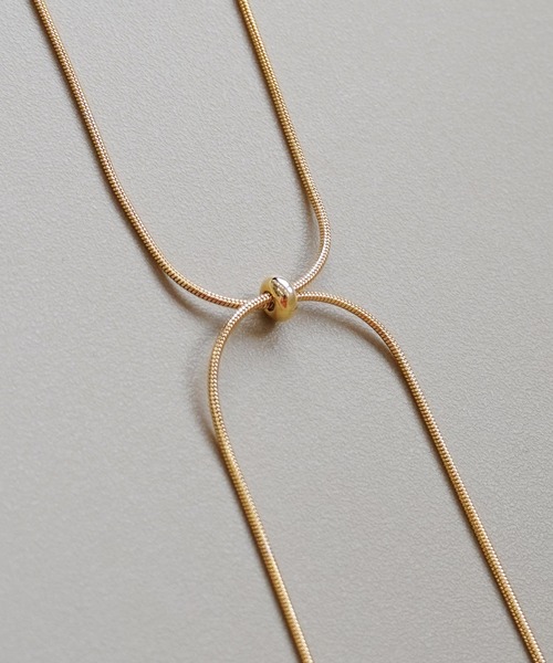 IAMUSE（アイアミューズ）の「【IAMUSE】金属アレルギー対応 スネークチェーンチョーカー2WAYネックレス S0747（ネックレス・レディース・ゴールド・FREE）」の14枚目の写真