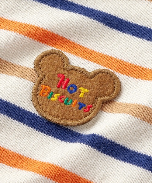 HOT BISCUITS(ホットビスケッツ)の「ボーダー柄 長袖Tシャツ(Tシャツ/カットソー・キッズ・オレンジ/ネイビー×ホワイト・80cm/100cm/110cm/120cm/90cm)」の4枚目の写真