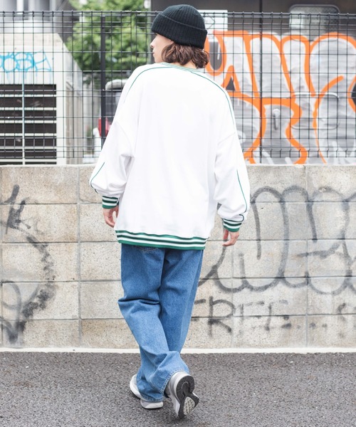 NBA/NFL/NHL/MLB（エヌビーエーエヌエフエルエヌエイチエルエムエルビー）の「WEGO/別注 NFL ラインリブプルオーバー（スウェット・メンズ・ホワイト/ブラック/ダークグリーン/ブルー・MEDIUM/LARGE）」の10枚目の写真