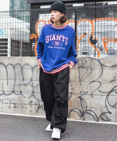 NBA/NFL/NHL/MLB（エヌビーエーエヌエフエルエヌエイチエルエムエルビー）の「WEGO/別注 NFL ラインリブプルオーバー（スウェット・メンズ・ホワイト/ブラック/ダークグリーン/ブルー・MEDIUM/LARGE）」の22枚目の写真