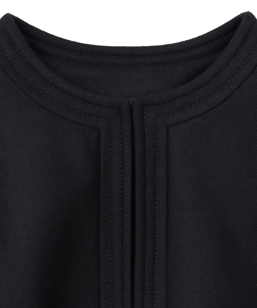 ANAYI（アナイ）の「ツイルジャージノーカラー ジャケット（ノーカラー