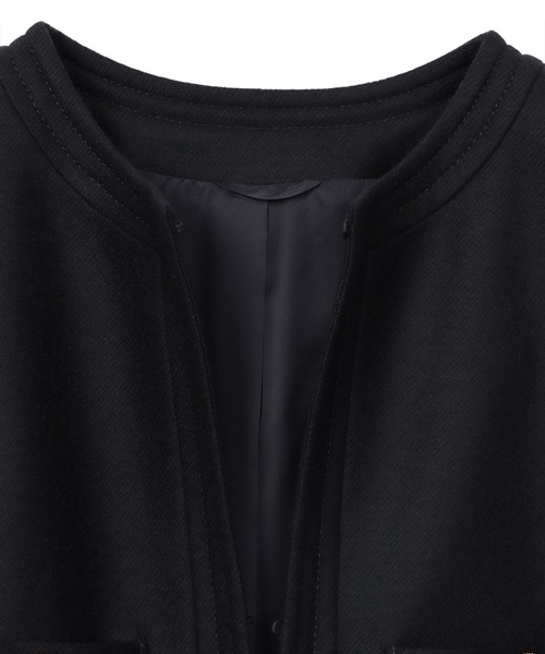 ANAYI（アナイ）の「ツイルジャージノーカラー ジャケット（ノーカラー