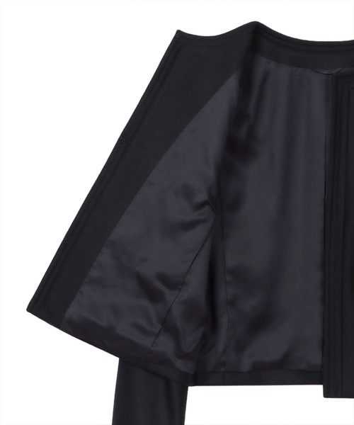 ANAYI（アナイ）の「ツイルジャージノーカラー ジャケット（ノーカラー