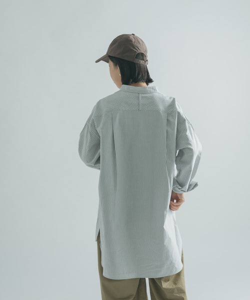 FORK&SPOON（フォークアンドスプーン）の「FORK&SPOON　オックスロングシャツ（シャツ/ブラウス・レディース・ブラウン系その他/ブルー系その他/オフホワイト・1）」の6枚目の写真