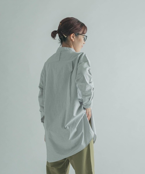 FORK&SPOON（フォークアンドスプーン）の「FORK&SPOON　オックスロングシャツ（シャツ/ブラウス・レディース・ブラウン系その他/ブルー系その他/オフホワイト・1）」の10枚目の写真