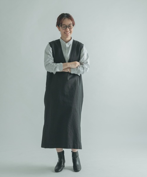 FORK&SPOON（フォークアンドスプーン）の「FORK&SPOON　オックスロングシャツ（シャツ/ブラウス・レディース・ブラウン系その他/ブルー系その他/オフホワイト・1）」の14枚目の写真