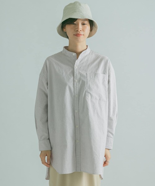 FORK&SPOON（フォークアンドスプーン）の「FORK&SPOON　オックスロングシャツ（シャツ/ブラウス・レディース・ブラウン系その他/ブルー系その他/オフホワイト・1）」の15枚目の写真