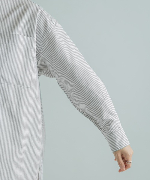 FORK&SPOON（フォークアンドスプーン）の「FORK&SPOON　オックスロングシャツ（シャツ/ブラウス・レディース・ブラウン系その他/ブルー系その他/オフホワイト・1）」の21枚目の写真