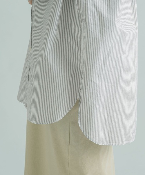 FORK&SPOON（フォークアンドスプーン）の「FORK&SPOON　オックスロングシャツ（シャツ/ブラウス・レディース・ブラウン系その他/ブルー系その他/オフホワイト・1）」の22枚目の写真