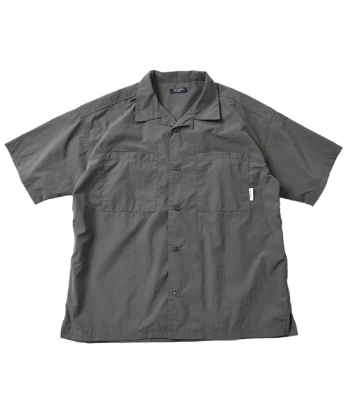 GLAZOS（グラソス）の「リップ・オープンカラー半袖シャツ【セットアップ対応】（シャツ/ブラウス・キッズ・ブラック/グレー・170cm/160cm/150cm/140cm）」の4枚目の写真