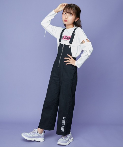 SISTER JENNI（SISTER JENNI）の「袖あきリングストラップロンT（Tシャツ/カットソー・キッズ・ブラック/オフホワイト/カーキ・130cm/140cm/150cm/160cm）」の11枚目の写真