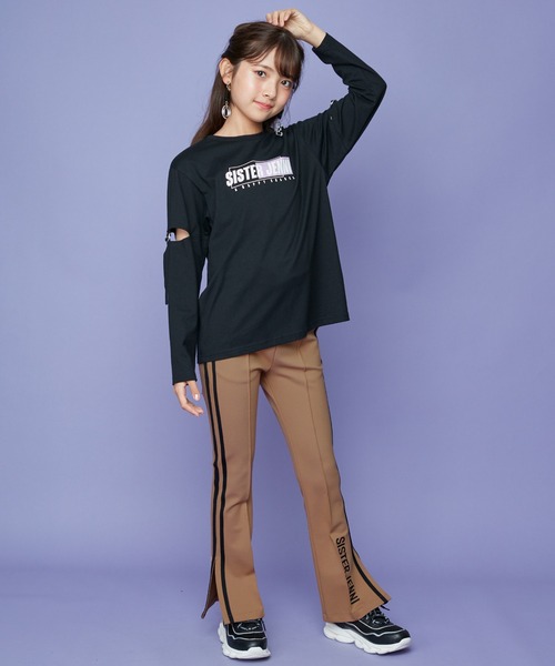 SISTER JENNI（SISTER JENNI）の「袖あきリングストラップロンT（Tシャツ/カットソー・キッズ・ブラック/オフホワイト/カーキ・130cm/140cm/150cm/160cm）」の8枚目の写真