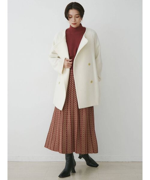 LAGUNAMOON(ラグナムーン)の「ミックスカラーヘリンボーンニットワンピース(ワンピース・レディース・カーキ/ブラック/ベージュ/ボルドー・SMALL/MEDIUM)」の21枚目の写真