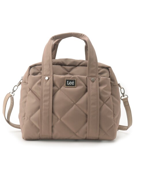 Lee（リー）の「◆【Lee別注】キルティングトート（トートバッグ・レディース・ブラック/サンドベージュ/ピンク系・00）」の4枚目の写真