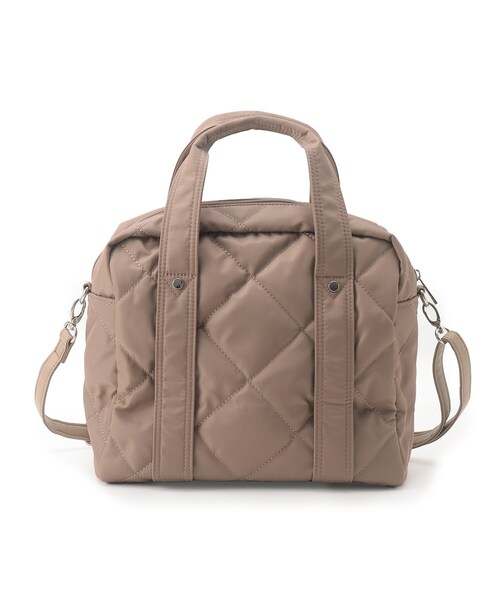 Lee（リー）の「◆【Lee別注】キルティングトート（トートバッグ・レディース・ブラック/サンドベージュ/ピンク系・00）」の6枚目の写真