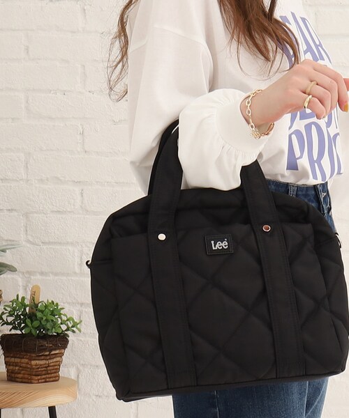 Lee（リー）の「◆【Lee別注】キルティングトート（トートバッグ・レディース・ブラック/サンドベージュ/ピンク系・00）」の15枚目の写真