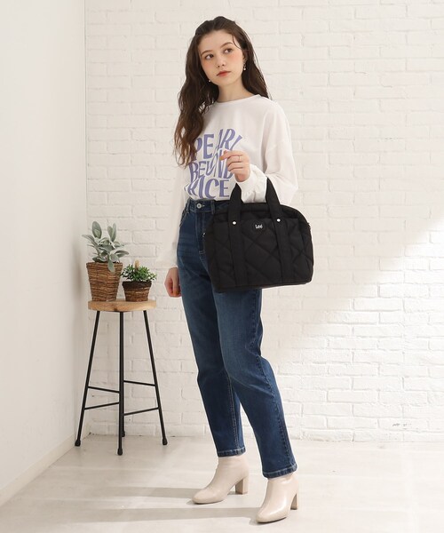 Lee（リー）の「◆【Lee別注】キルティングトート（トートバッグ・レディース・ブラック/サンドベージュ/ピンク系・00）」の16枚目の写真