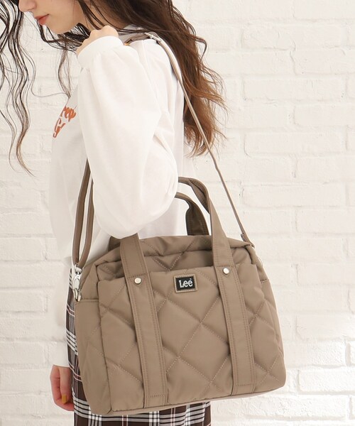 Lee（リー）の「◆【Lee別注】キルティングトート（トートバッグ・レディース・ブラック/サンドベージュ/ピンク系・00）」の17枚目の写真