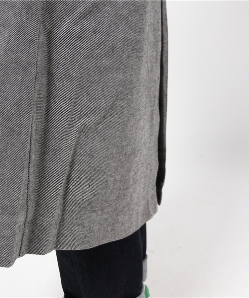 CIAOPANIC（チャオパニック）の「【Ciaopanic】　リネンノーカラーロングコート（その他アウター・レディース・ブラック/グレー・FREE）」の12枚目の写真