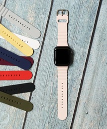 【zandy / ズィー・アンド・ワイ】アップルウォッチバンド ラバーベルト スポーツバンド シルバーバックル Apple Watch