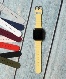 【zandy / ズィー・アンド・ワイ】アップルウォッチバンド ラバーベルト スポーツバンド シルバーバックル Apple Watch