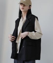 テーラードロングジレ ベスト