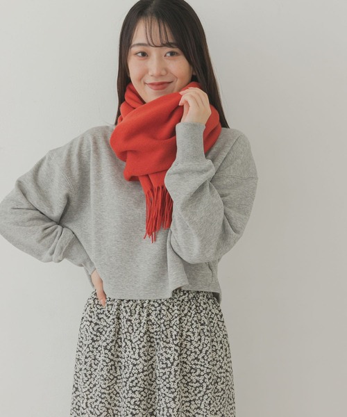 RODE SKO（ロデスコ）の「シルケットウールストール（ストール/ショール・レディース・ブラウン/オレンジ/オートミール・ONE）」の3枚目の写真