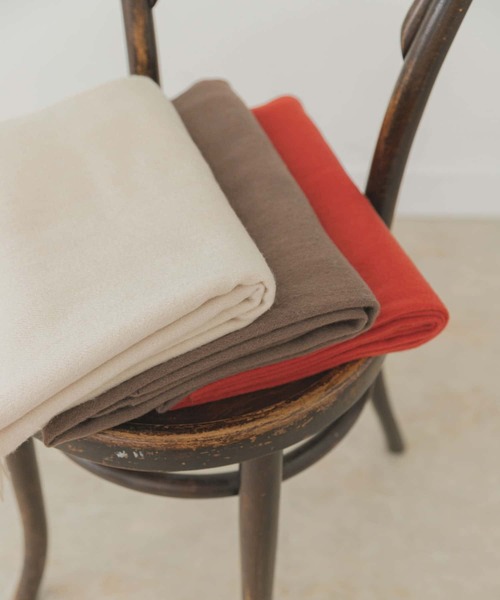 RODE SKO（ロデスコ）の「シルケットウールストール（ストール/ショール・レディース・ブラウン/オレンジ/オートミール・ONE）」の9枚目の写真