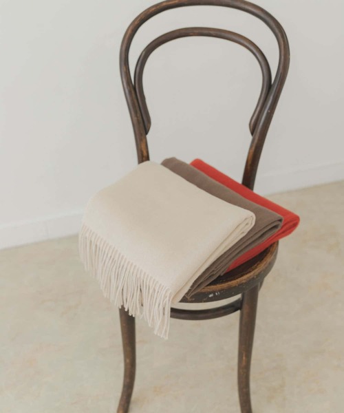 RODE SKO（ロデスコ）の「シルケットウールストール（ストール/ショール・レディース・ブラウン/オレンジ/オートミール・ONE）」の11枚目の写真